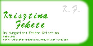krisztina fekete business card